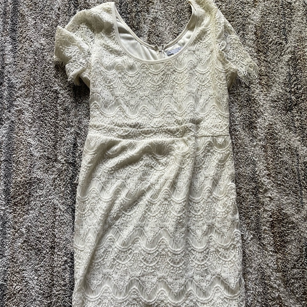 GAP White lace  crochet dress 10